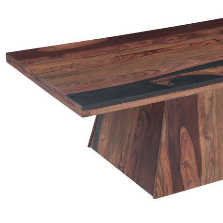 Calypso 51" Coffee Table in Burnt Sheesham from Home Trends & Design - Luna Furniture