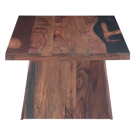 Calypso 51" Coffee Table in Burnt Sheesham from Home Trends & Design - Luna Furniture