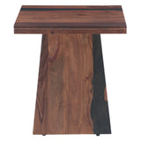 Calypso 21" Side Table in Burnt Sheesham from Home Trends & Design - Luna Furniture