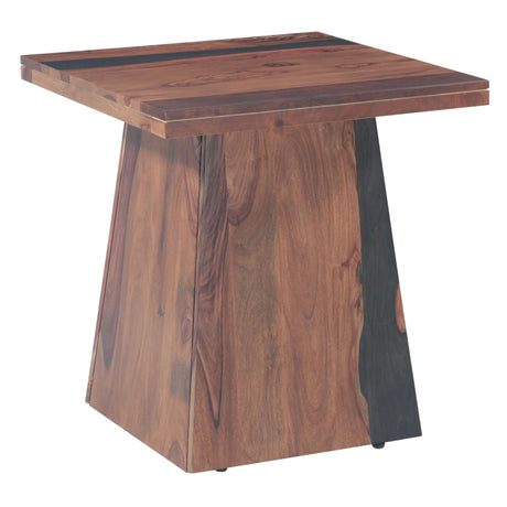 Calypso 21" Side Table in Burnt Sheesham from Home Trends & Design - Luna Furniture