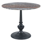 Dauphine 36" Tronex Travertine with Antique Patina Base Round Bistro Table