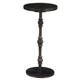 Detroit 10" Side Table in Green Marble with Casted Base from Home Trends & Design - Luna Furniture