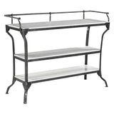 Downey 50" Console Table with White Marble and Black Metal Base from Home Trends & Design - Luna Furniture