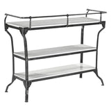 Downey 50" Console Table with White Marble and Black Metal Base from Home Trends & Design - Luna Furniture