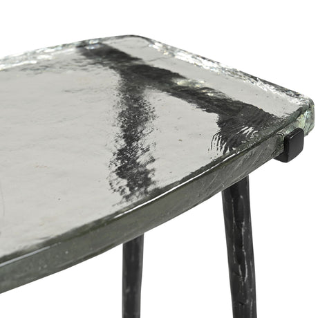 Downey 17" Side Table with Glass Top from Home Trends & Design - Luna Furniture