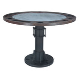 Eiffel 52" Gathering Poker Game Table with White Marble Top