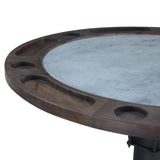 Eiffel 52" Gathering Poker Game Table with White Marble Top
