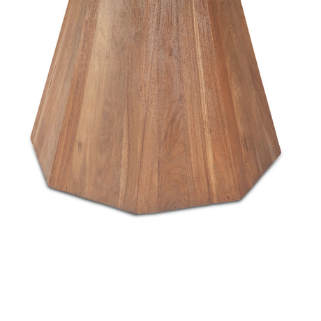 Eiffel 48" Gathering Table in Antique Teakwood and Marble Round from Home Trends & Design - Luna Furniture