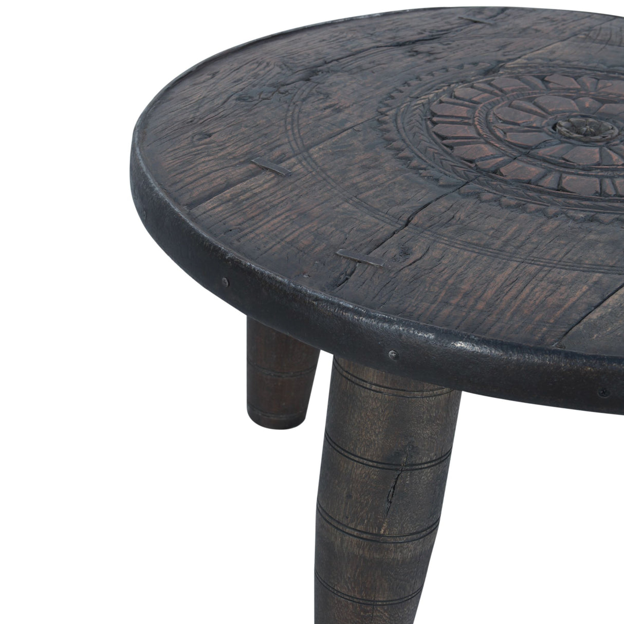 Eiffel 35" Round Wheel Coffee Table from Home Trends & Design - Luna Furniture