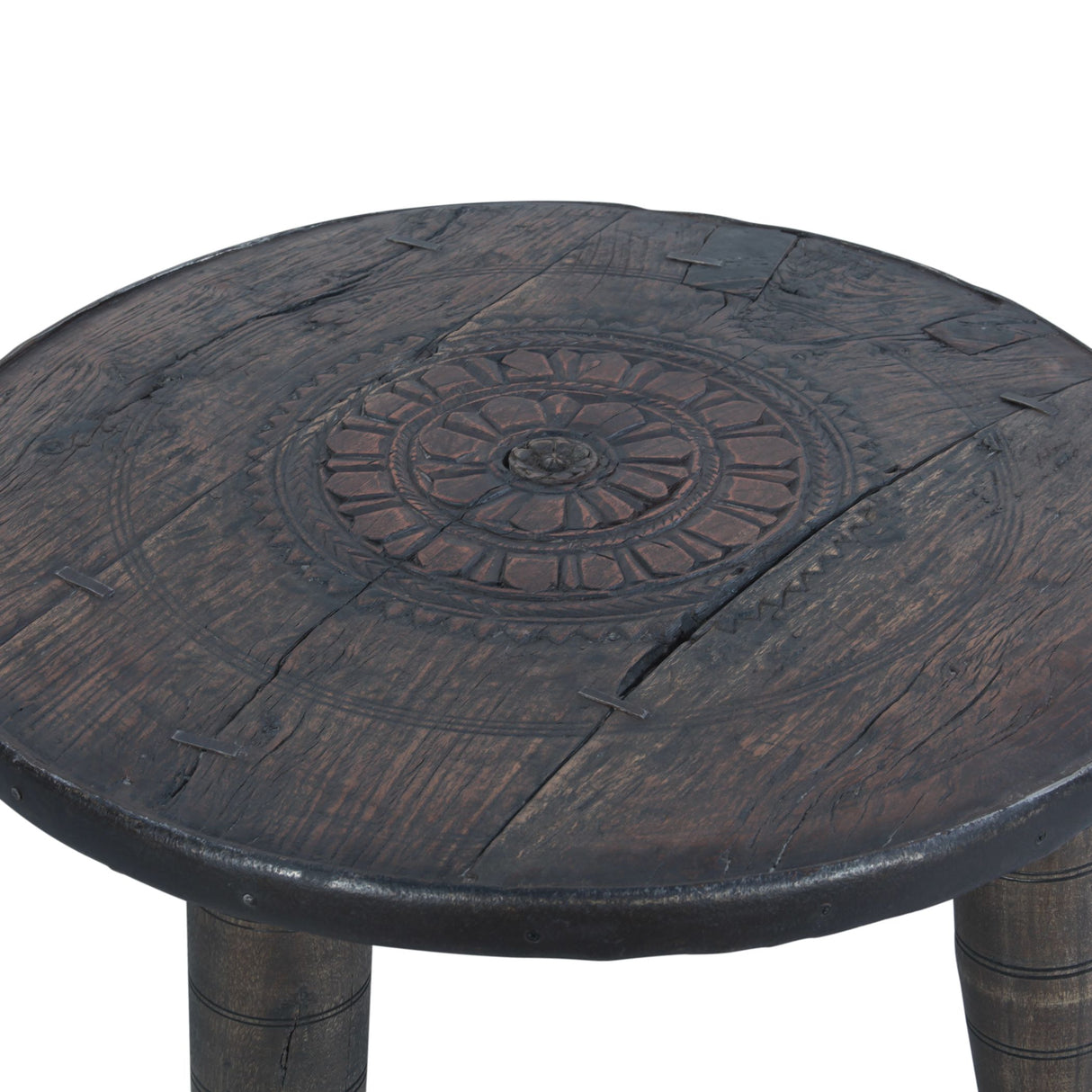 Eiffel 35" Round Wheel Coffee Table from Home Trends & Design - Luna Furniture