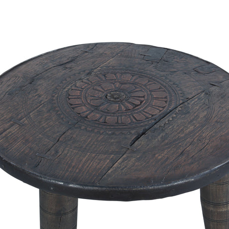 Eiffel 35" Round Wheel Coffee Table from Home Trends & Design - Luna Furniture