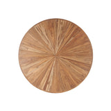 Eiffel 54" Round Dining in Antique Teakwood and Marble Round from Home Trends & Design - Luna Furniture