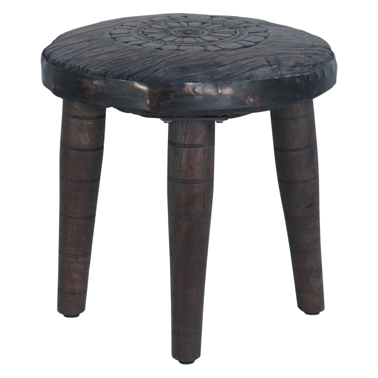 Eiffel 22" Round Wheel Side Table from Home Trends & Design - Luna Furniture
