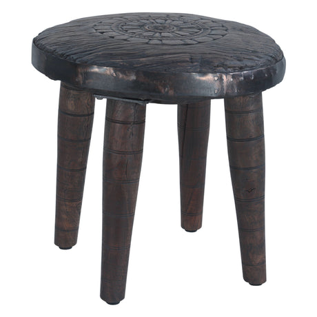 Eiffel 22" Round Wheel Side Table from Home Trends & Design - Luna Furniture
