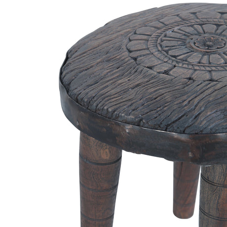 Eiffel 22" Round Wheel Side Table from Home Trends & Design - Luna Furniture