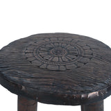 Eiffel 22" Round Wheel Side Table from Home Trends & Design - Luna Furniture