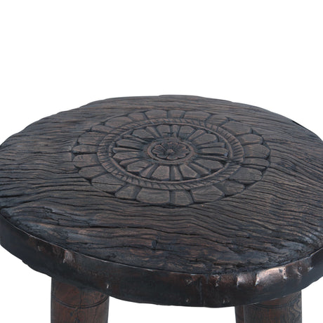 Eiffel 22" Round Wheel Side Table from Home Trends & Design - Luna Furniture