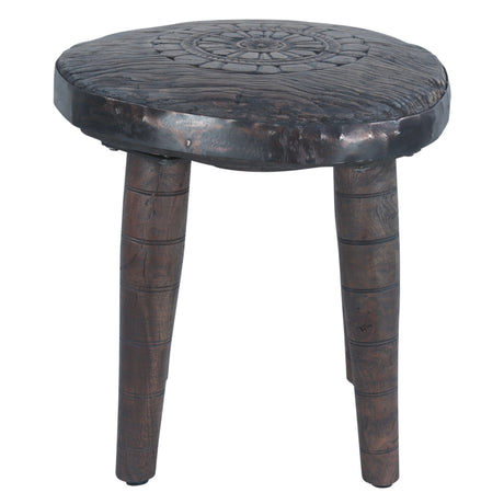 Eiffel 22" Round Wheel Side Table from Home Trends & Design - Luna Furniture