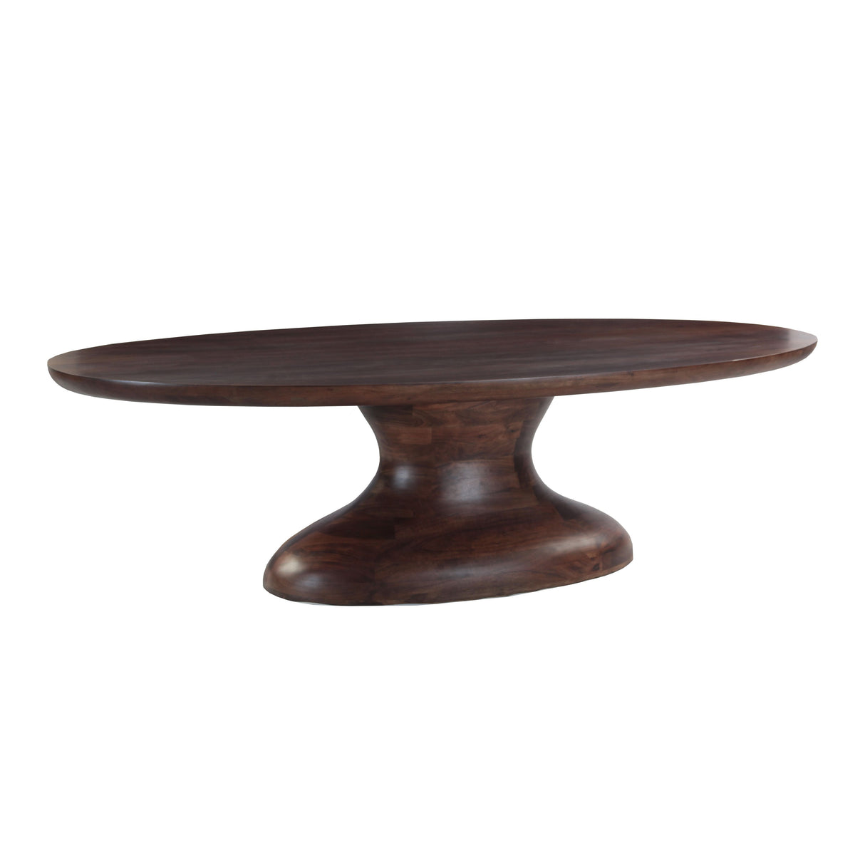 Ellipse 102" Oval Dining Table in Glossy Driftwood from Home Trends & Design - Luna Furniture