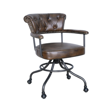 Essex Chesterfield 24" Office Chair in Antique Whiskey from Home Trends & Design - Luna Furniture