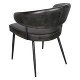 Essex Dover 23" Armchair in Weathered Black Leather, Set of 2 from Home Trends & Design - Luna Furniture