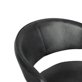 Essex Dover 23" Armchair in Weathered Black Leather, Set of 2 from Home Trends & Design - Luna Furniture