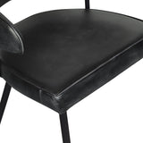 Essex Dover 23" Armchair in Weathered Black Leather, Set of 2 from Home Trends & Design - Luna Furniture