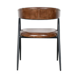 Essex Halstead 23" Dining Chair in Chestnut Leather from Home Trends & Design - Luna Furniture