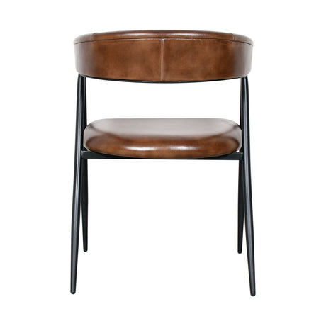 Essex Halstead 23" Dining Chair in Chestnut Leather from Home Trends & Design - Luna Furniture