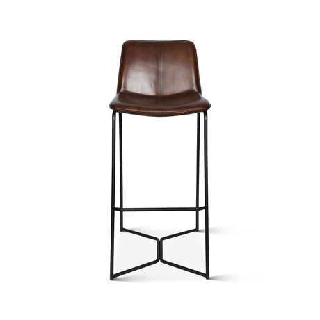 Essex Morgan 18" Bar Chair in Hand Washed Chestnut, Set of 2 from Home Trends & Design - Luna Furniture