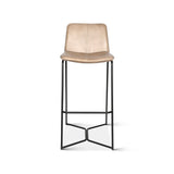 Essex Morgan 18" Bar Chair in Hand Washed Taupe, Set of 2 from Home Trends & Design - Luna Furniture