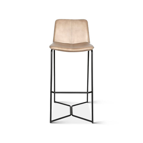Essex Morgan 18" Bar Chair in Hand Washed Taupe, Set of 2 from Home Trends & Design - Luna Furniture