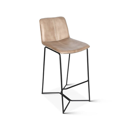 Essex Morgan 18" Bar Chair in Hand Washed Taupe, Set of 2 from Home Trends & Design - Luna Furniture