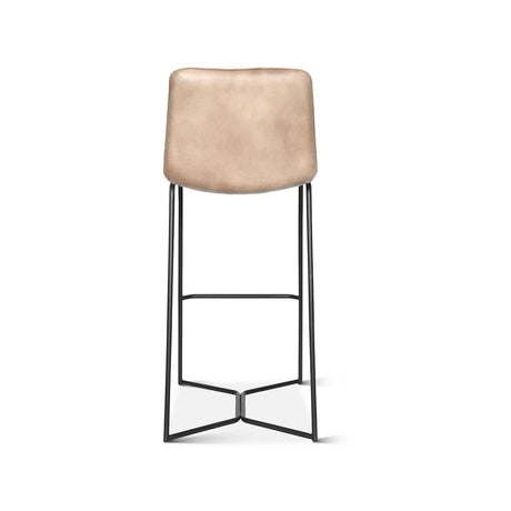 Essex Morgan 18" Bar Chair in Hand Washed Taupe, Set of 2 from Home Trends & Design - Luna Furniture