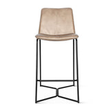 Essex Morgan 18" Counter Chair in Hand Washed Taupe, Set of 2 from Home Trends & Design - Luna Furniture