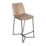 Essex Morgan 18" Counter Chair in Hand Washed Taupe, Set of 2 from Home Trends & Design - Luna Furniture