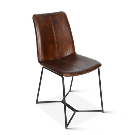 Essex Morgan 18" Dining Chair in Hand Washed Chestnut, Set of 2 from Home Trends & Design - Luna Furniture