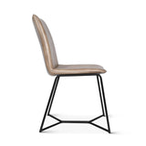 Essex Morgan 18" Dining Chair in Hand Washed Taupe, Set of 2 from Home Trends & Design - Luna Furniture