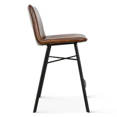 Essex Murphy 18" Counter Chair in Chestnut Leather from Home Trends & Design - Luna Furniture
