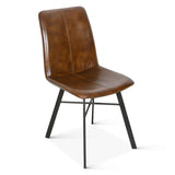 Essex Murphy 18" Dining Chair in Chestnut Leather from Home Trends & Design - Luna Furniture