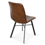 Essex Murphy 18" Dining Chair in Chestnut Leather from Home Trends & Design - Luna Furniture