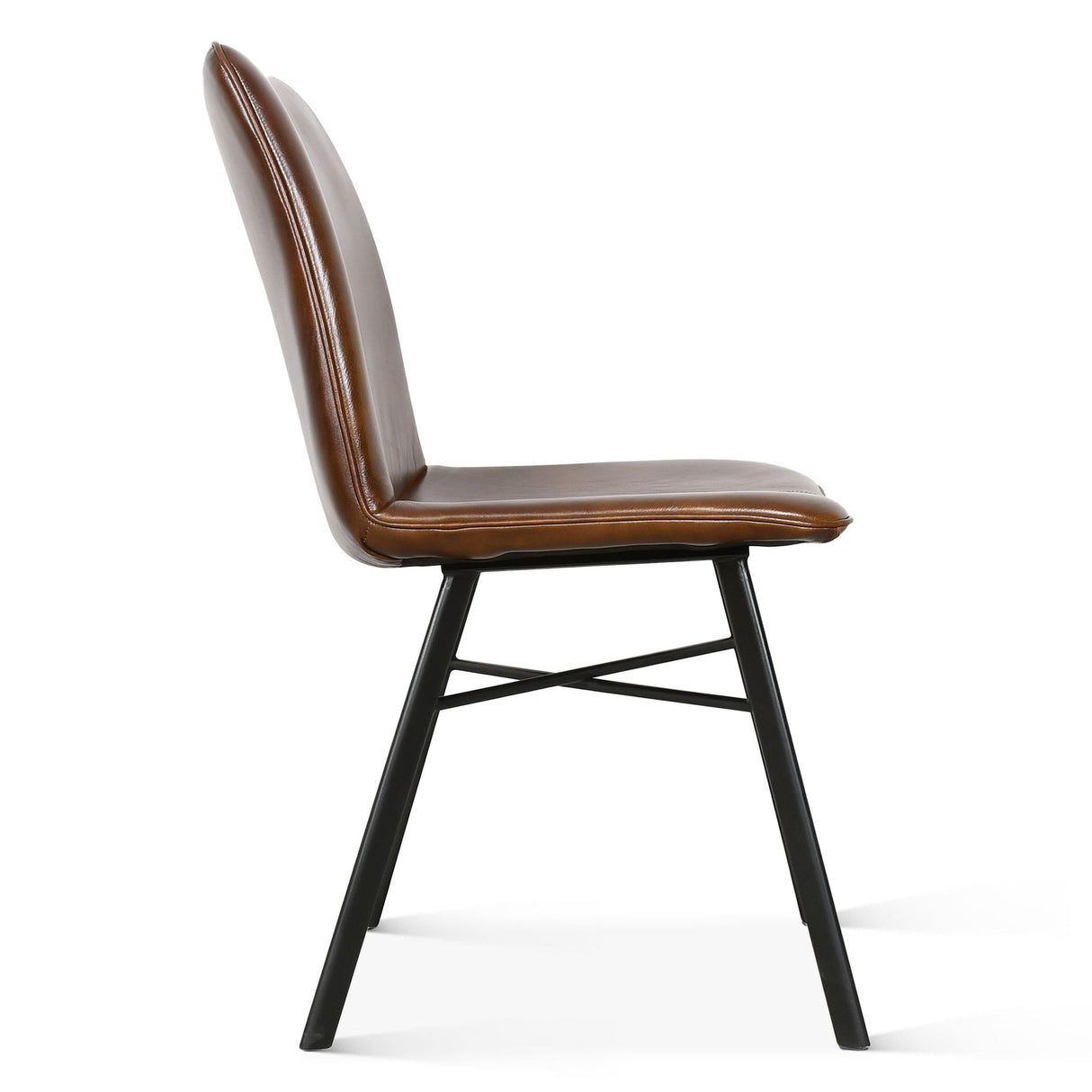 Essex Murphy 18" Dining Chair in Chestnut Leather from Home Trends & Design - Luna Furniture