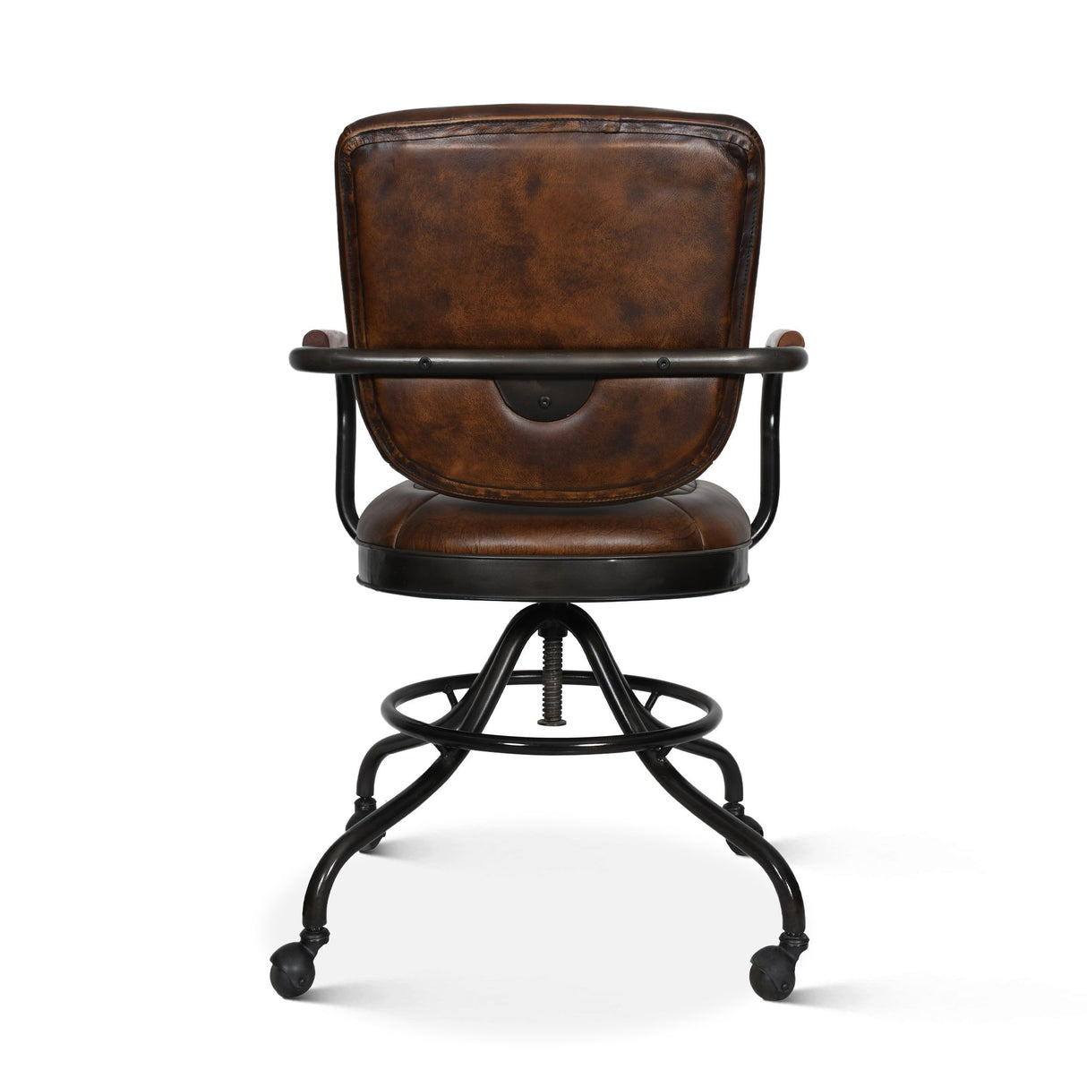 Essex Oden 24" Desk Chair in Antique Whiskey Top Grain Leather from Home Trends & Design - Luna Furniture