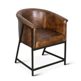 Essex Polo Armchair in Antique Whiskey Leather from Home Trends & Design - Luna Furniture