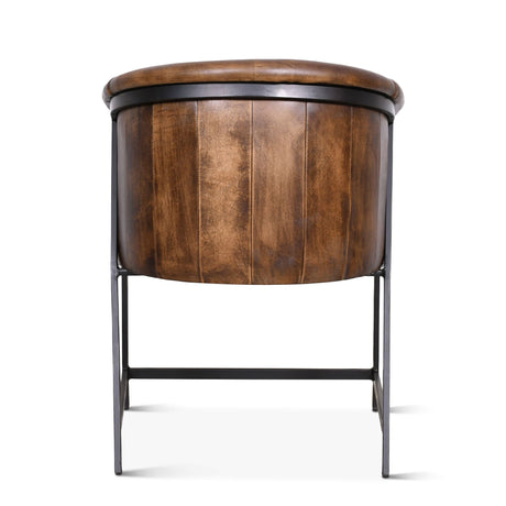 Essex Polo Armchair in Antique Whiskey Leather from Home Trends & Design - Luna Furniture