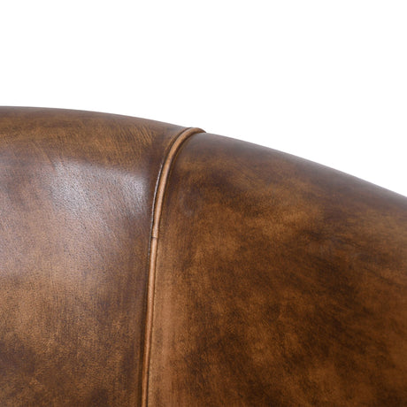 Essex Polo Armchair in Antique Whiskey Leather from Home Trends & Design - Luna Furniture