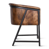 Essex Polo Armchair in Antique Whiskey Leather from Home Trends & Design - Luna Furniture