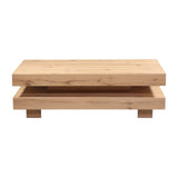 Flagstaff 55" Coffee Table in Natural Distressed Oak from Home Trends & Design - Luna Furniture