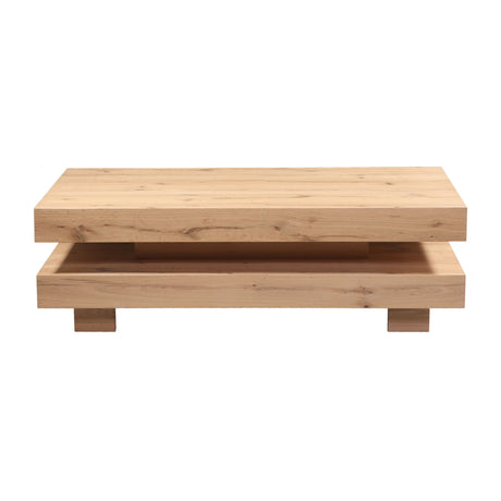 Flagstaff 55" Coffee Table in Natural Distressed Oak from Home Trends & Design - Luna Furniture