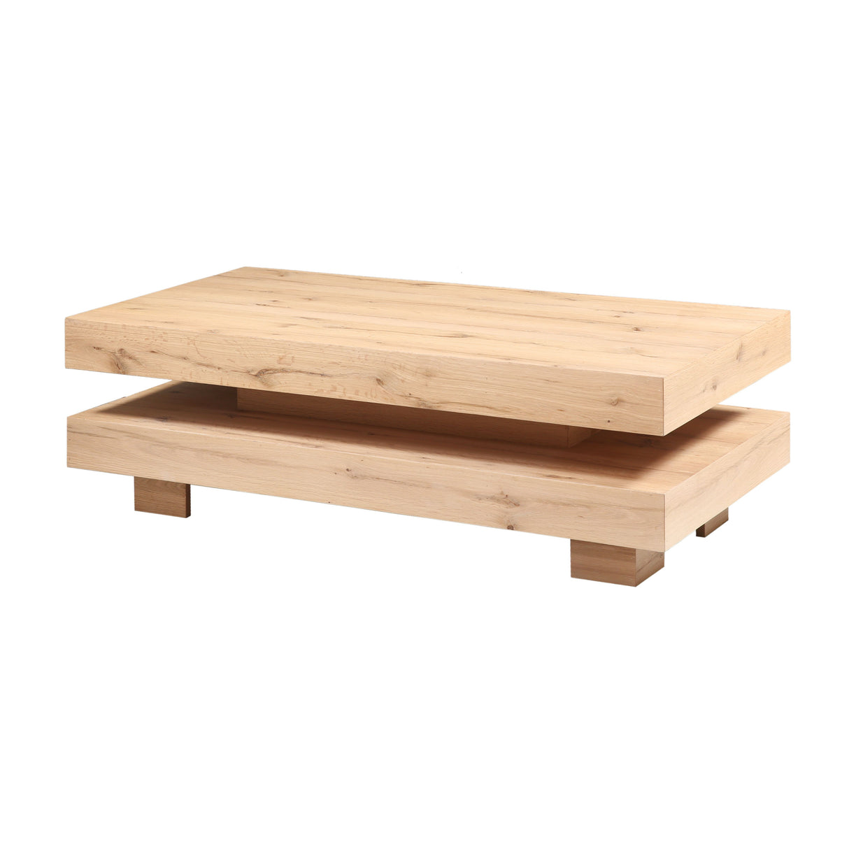 Flagstaff 55" Coffee Table in Natural Distressed Oak from Home Trends & Design - Luna Furniture